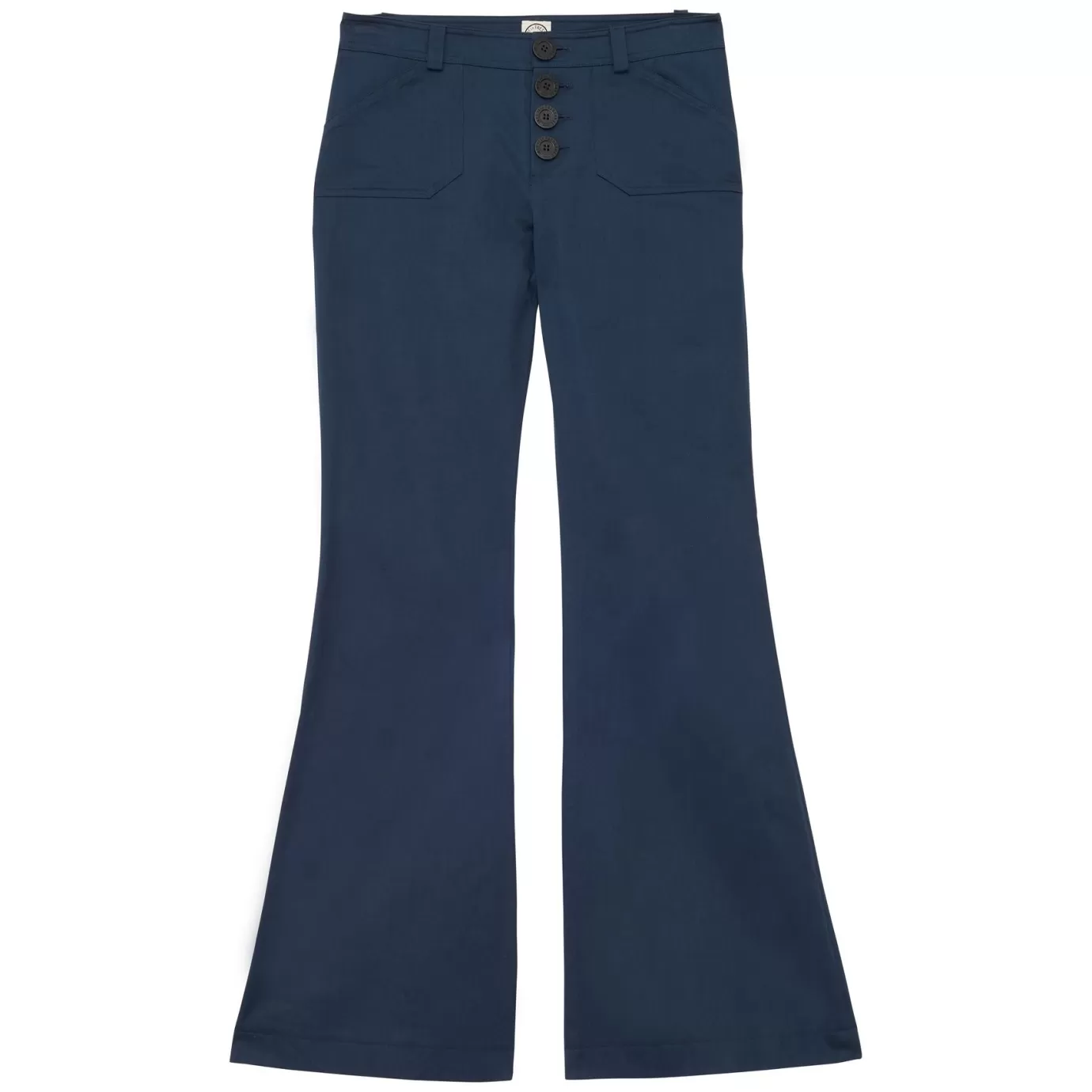 Ines De La Fressange Paris Pantalon Charlotte en coton bleu marine