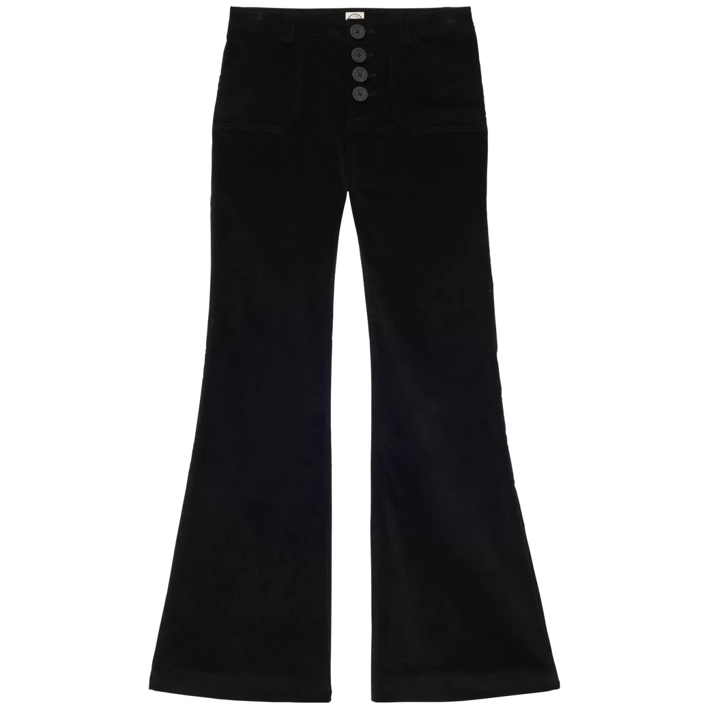 Ines De La Fressange Paris Pantalon Charlotte en velours lisse noir