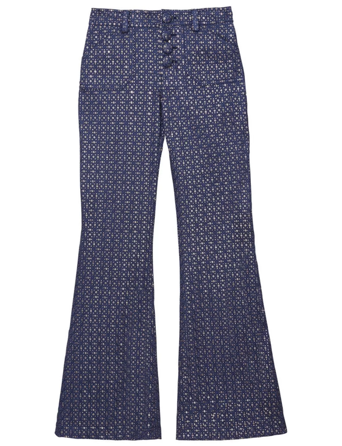 Ines De La Fressange Paris Pantalon Charlotte imprimé bleu marine