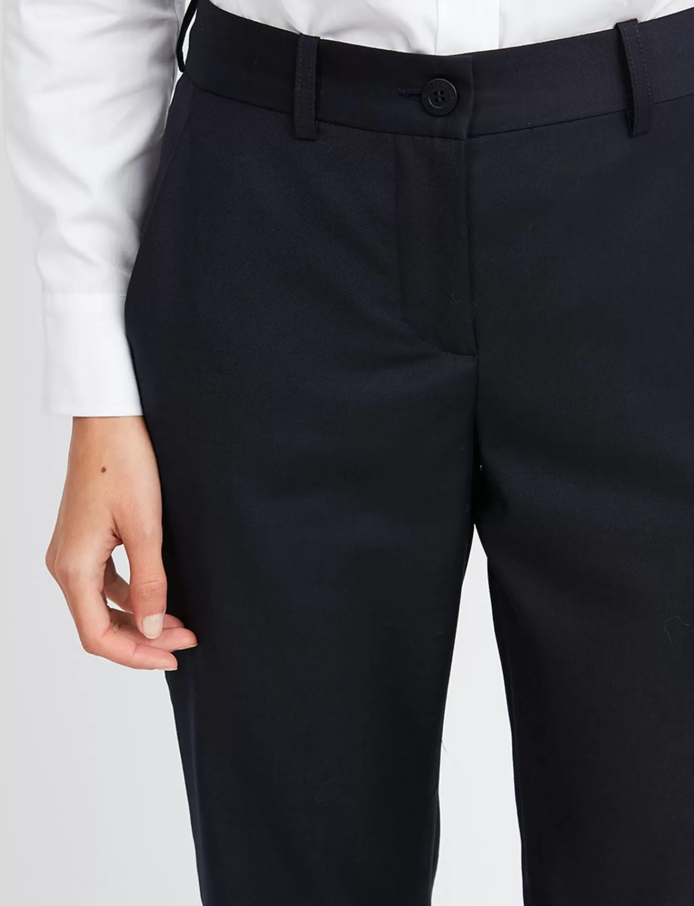 Ines De La Fressange Paris Pantalon Francisco bleu marine laine