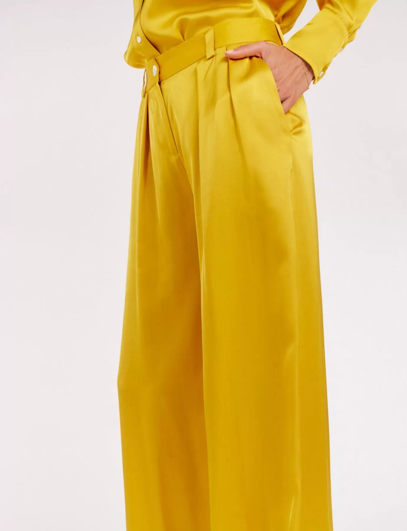 Ines De La Fressange Paris Pantalon Luciano fluide jaune bouton d'or