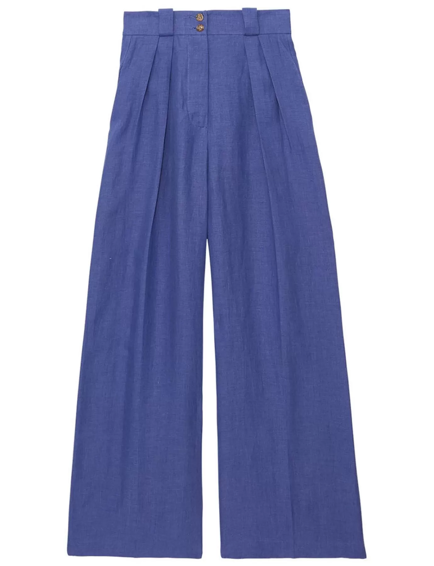 Ines De La Fressange Paris Pantalon Marlène en lin bleu