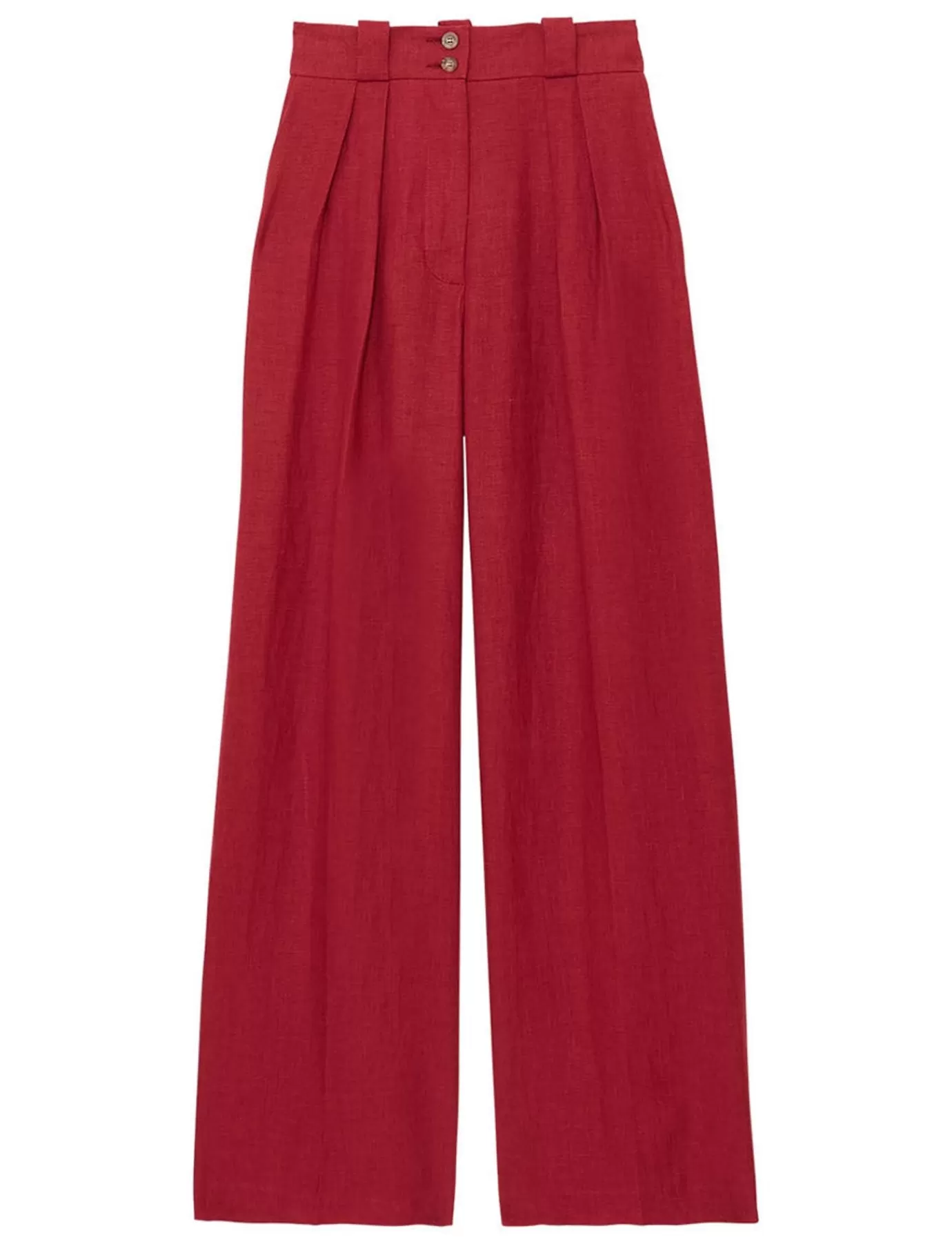 Ines De La Fressange Paris Pantalon Marlène en lin framboise