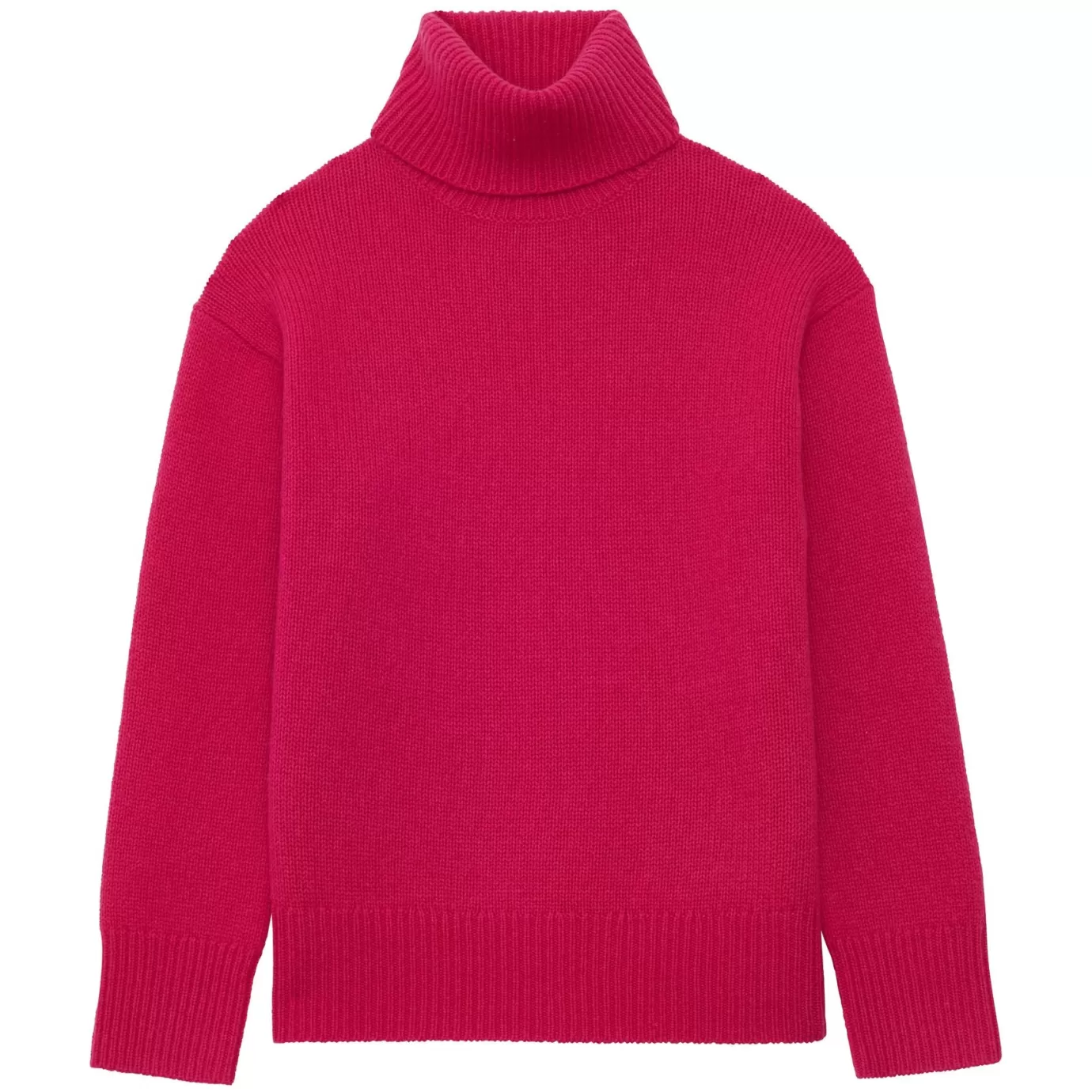 Ines De La Fressange Paris Pull Aiden col roulé en laine et cachemire fuchsia