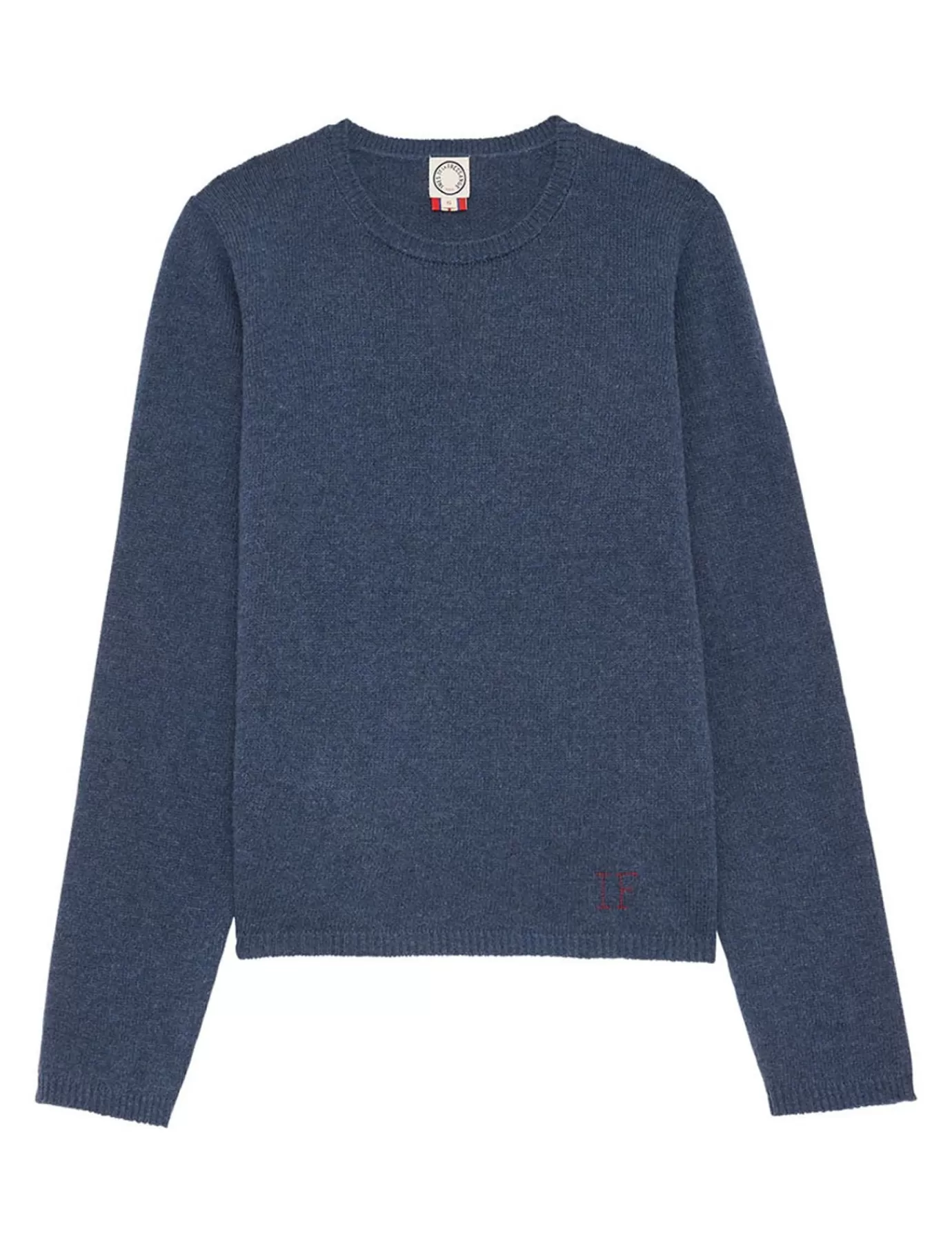 Ines De La Fressange Paris Pull Angelina laine et cachemire bleu denim