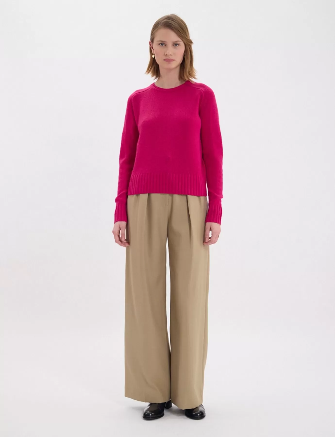 Ines De La Fressange Paris Pull Arthur en laine et cachemire fuschia