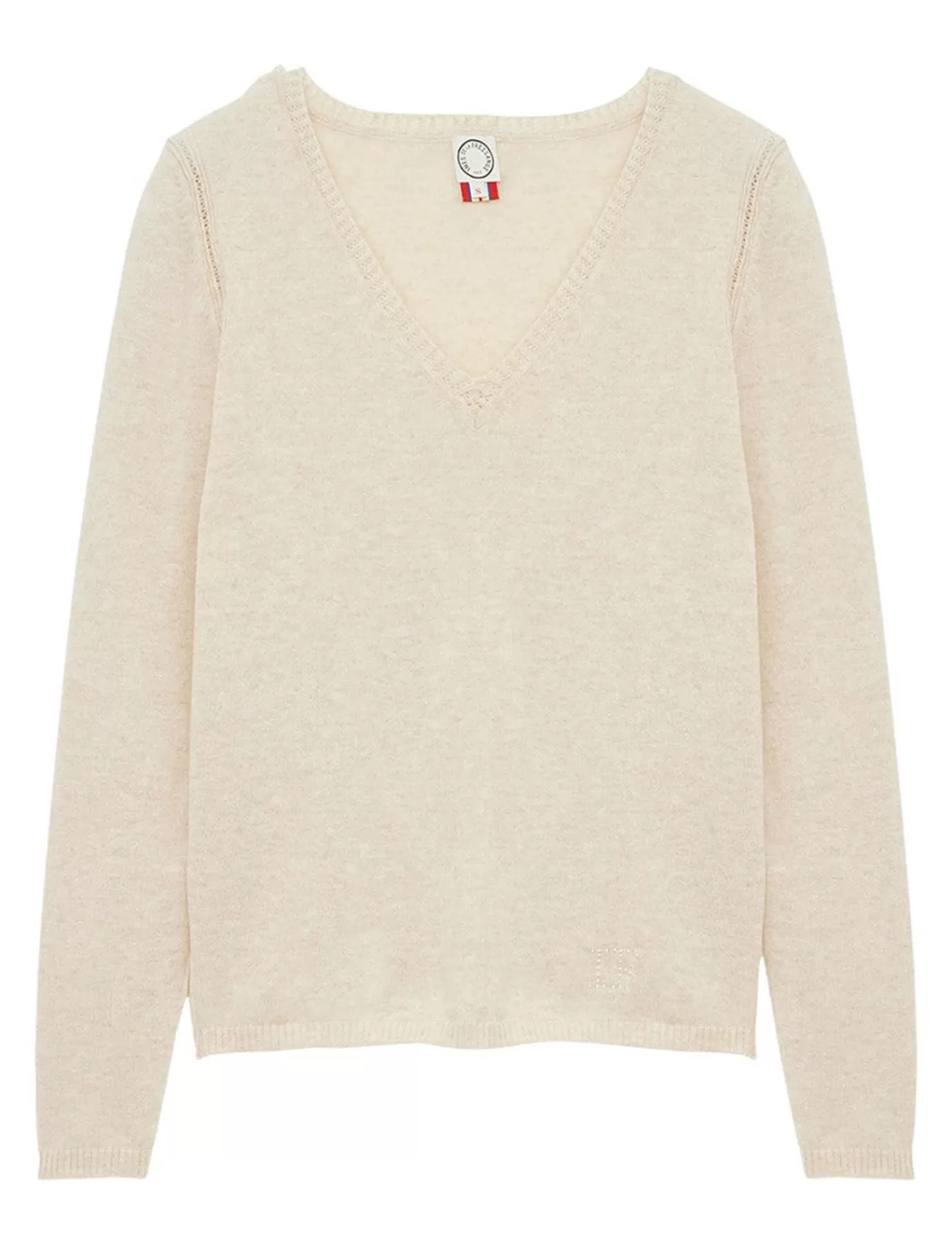 Ines De La Fressange Paris Pull Morgane laine et cachemire beige