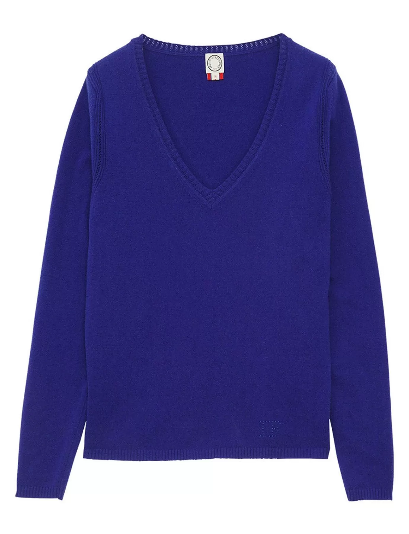 Ines De La Fressange Paris Pull Morgane laine et cachemire bleu