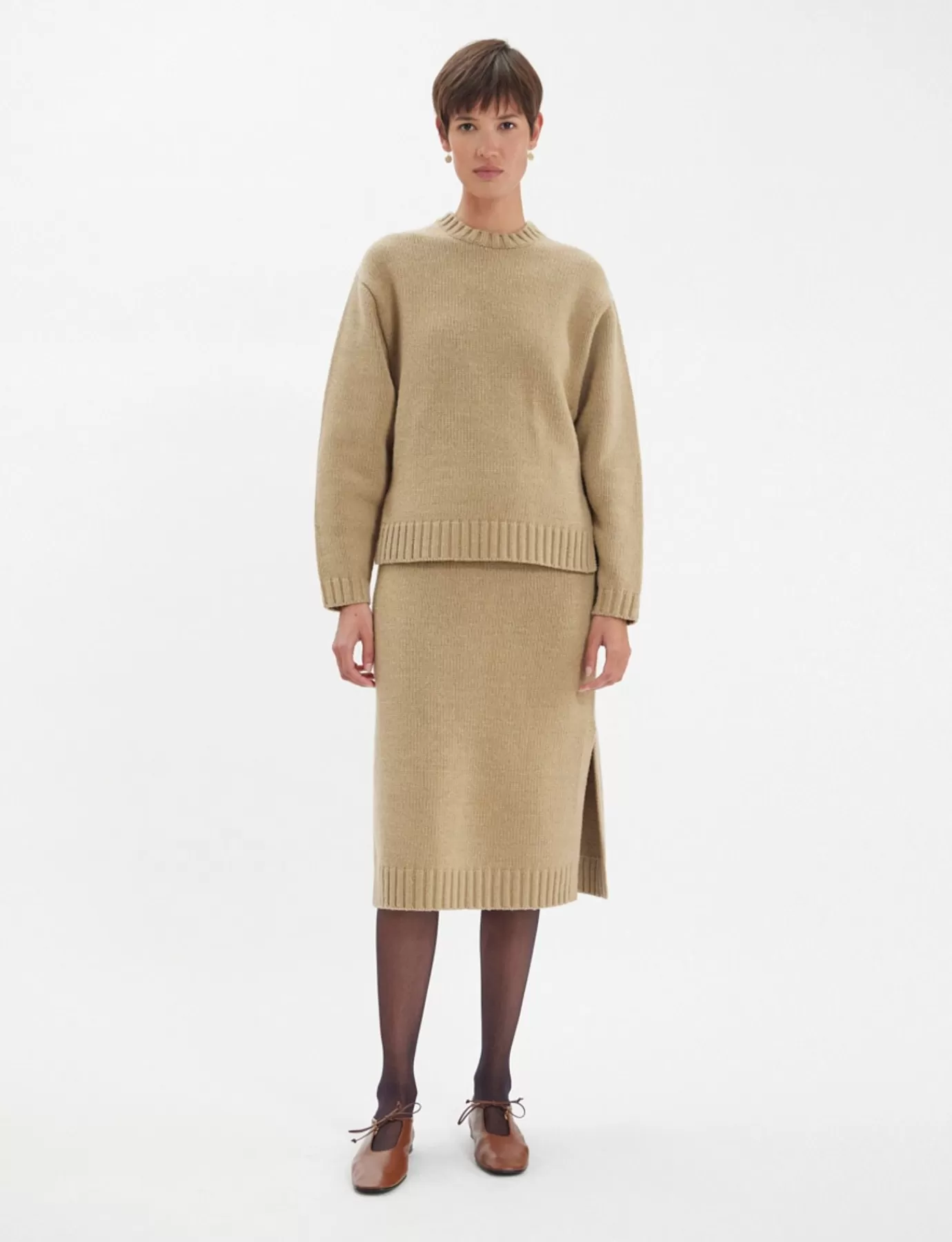 Ines De La Fressange Paris Pull Paulin en laine responsable camel