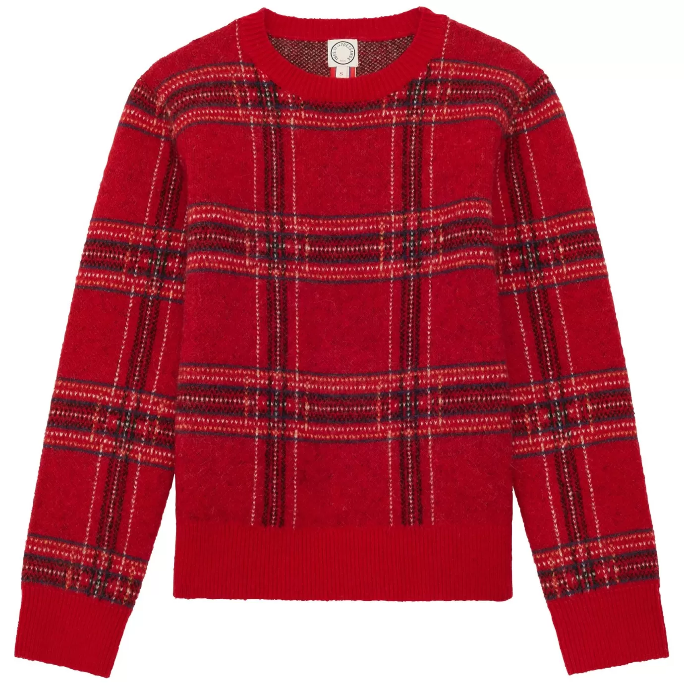 Ines De La Fressange Paris Pull Ulysse motif jacquard rouge