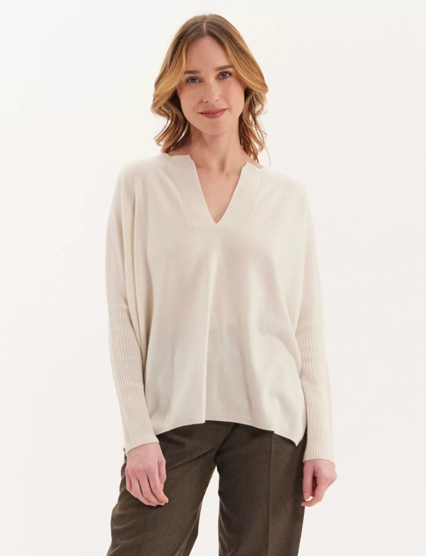 Ines De La Fressange Paris Pull-Poncho col Tunisien manches longues