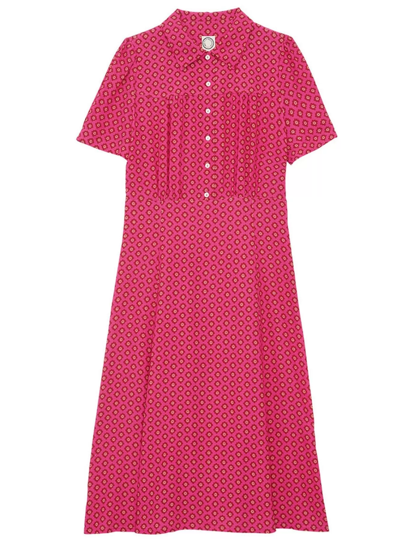 Ines De La Fressange Paris Robe Angèle tissu imprimé rose