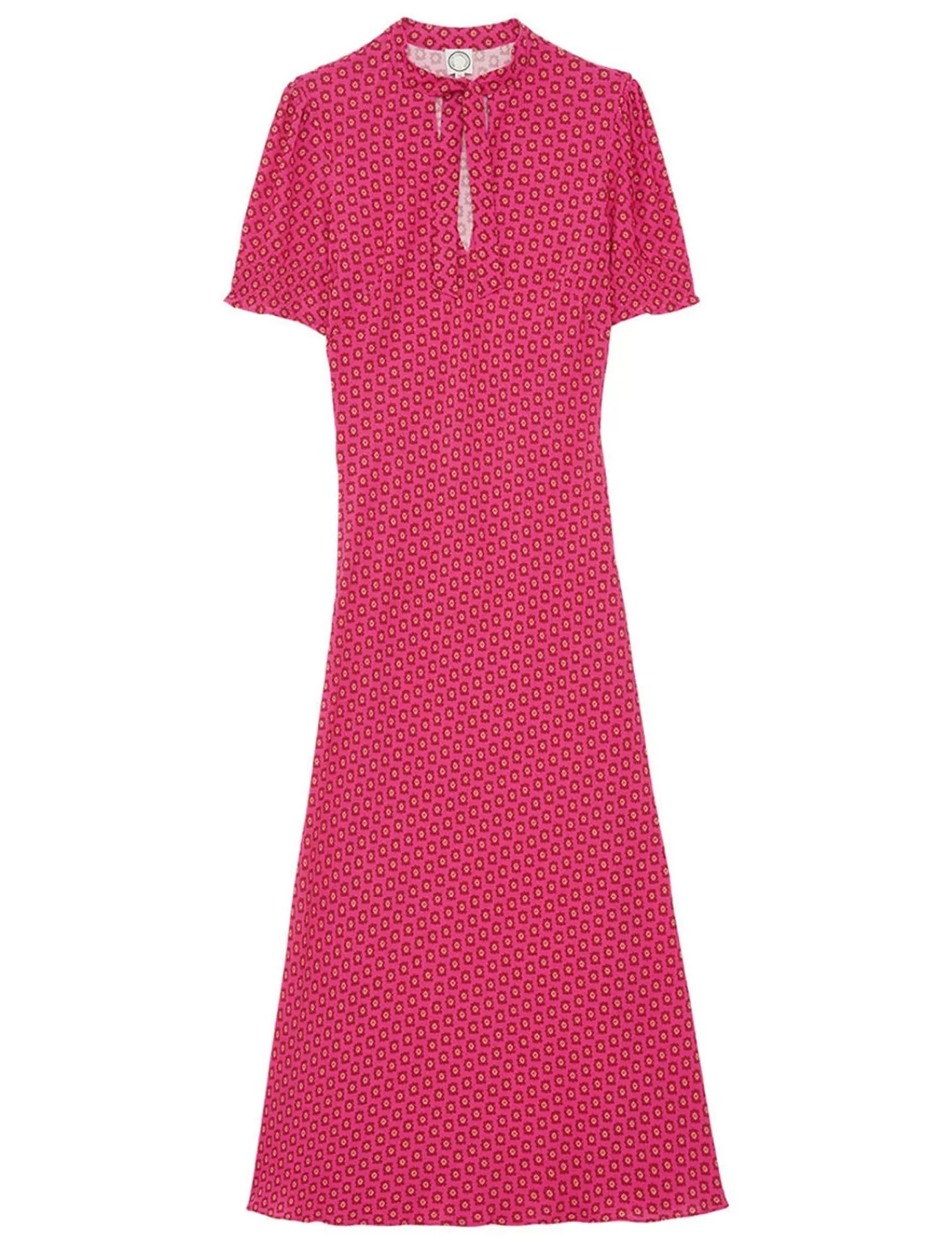 Ines De La Fressange Paris Robe Cerise longue imprimé rose