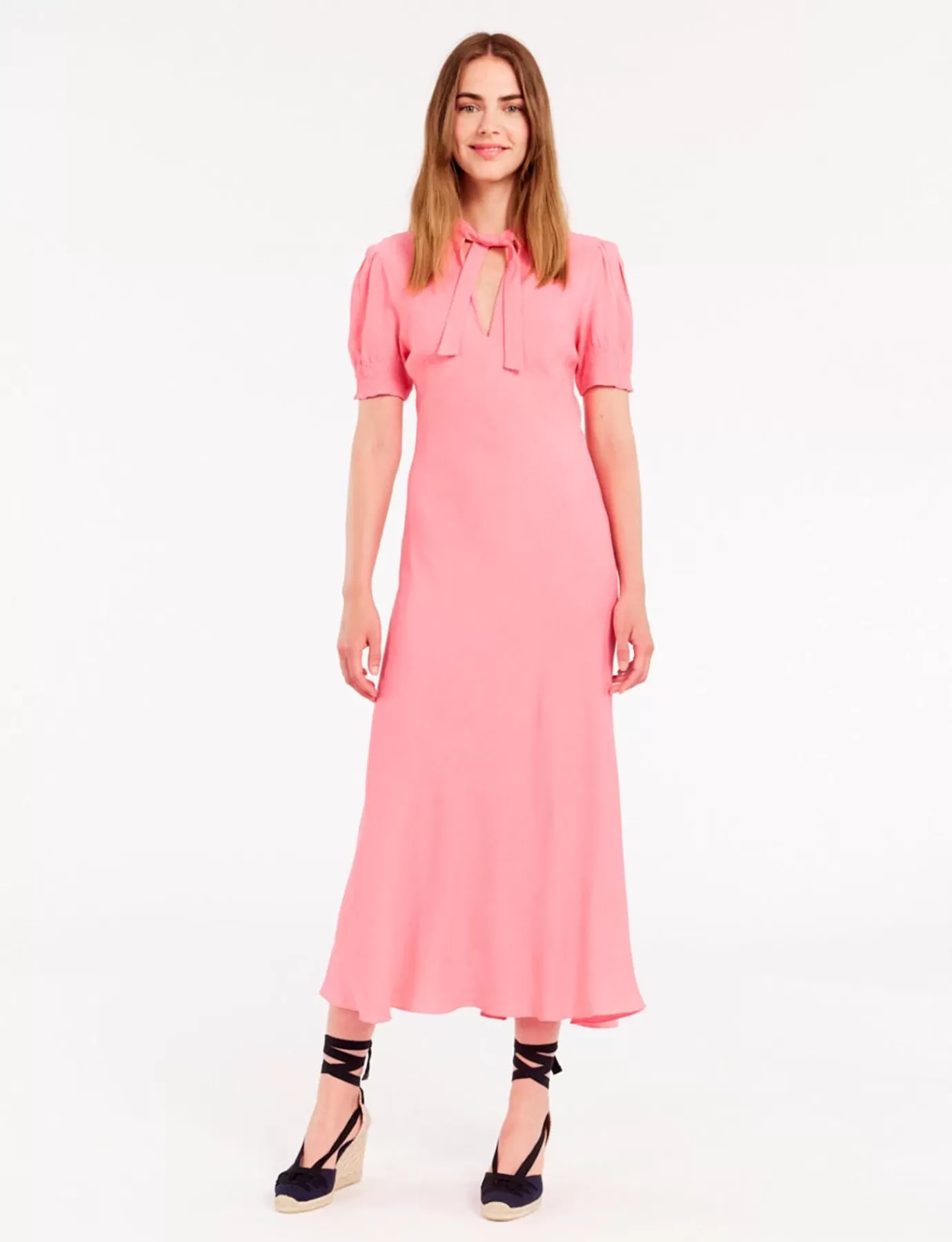 Ines De La Fressange Paris Robe Cerise longue rose