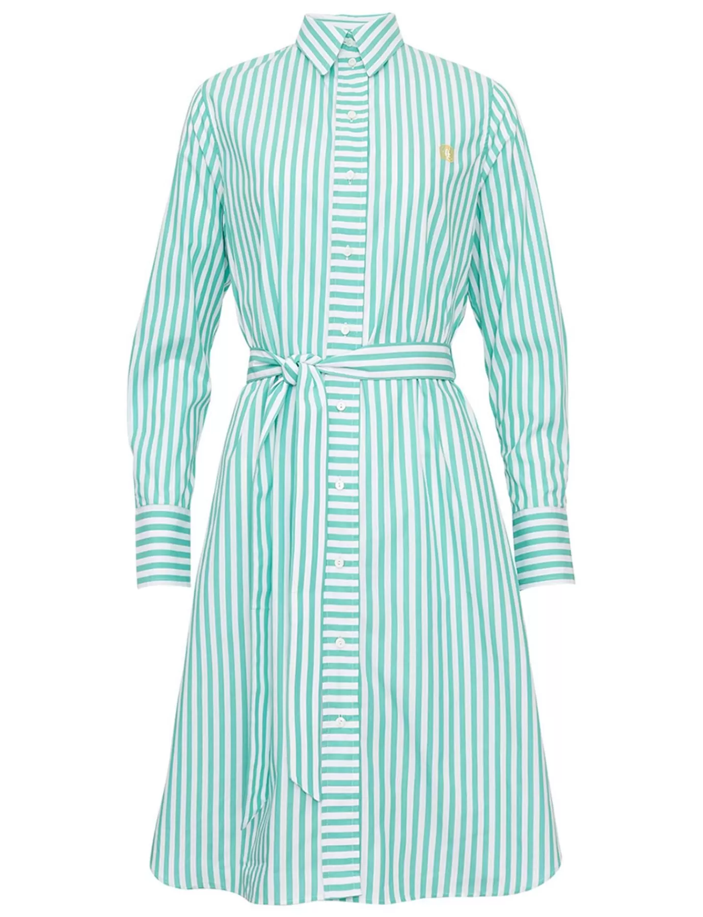 Ines De La Fressange Paris Robe-chemise Amour blanche et turquoise