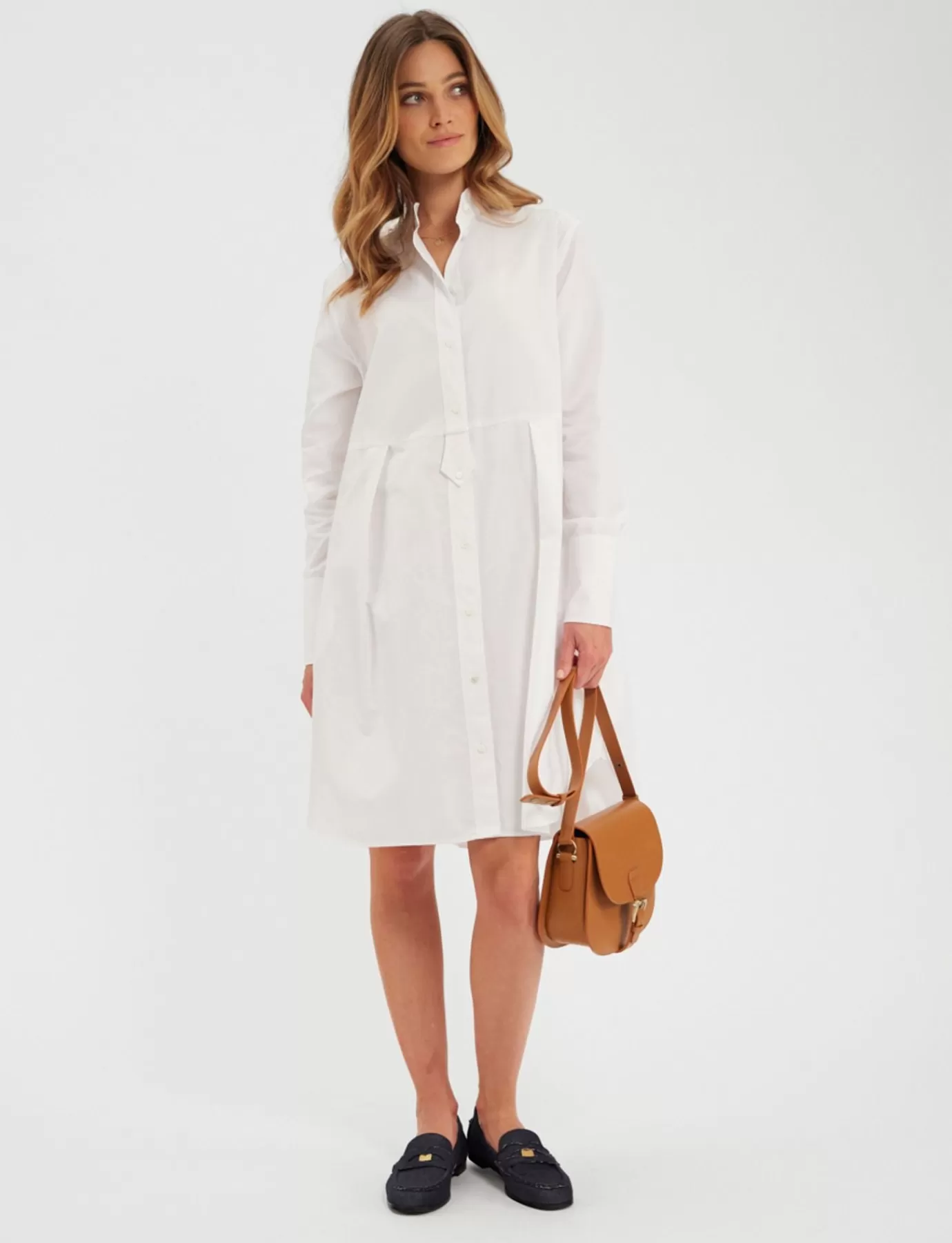 Ines De La Fressange Paris Robe-chemise Martina blanche