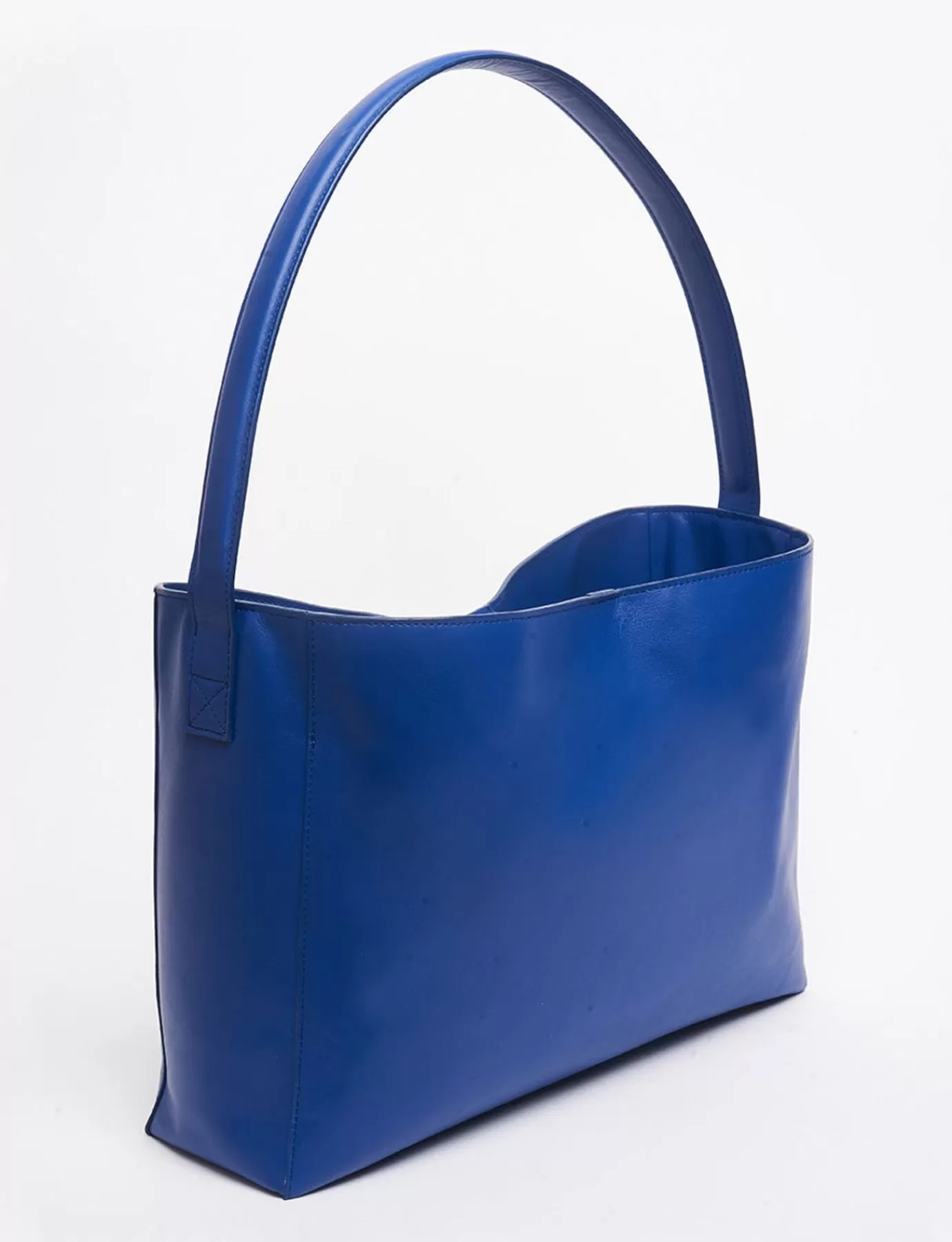 Femme Ines De La Fressange Paris Sac cabas cuir Léonore grand format bleu cobalt