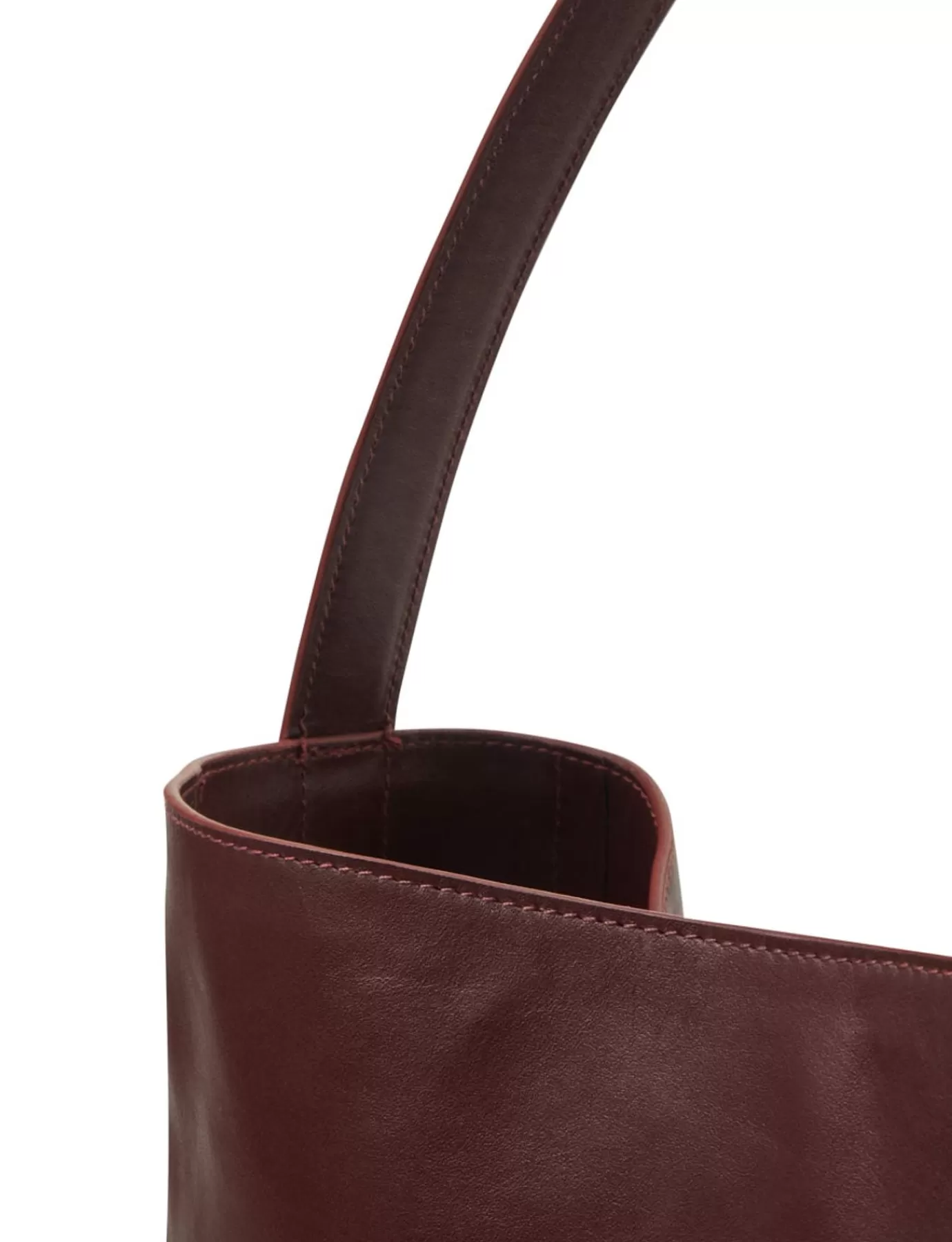 Femme Ines De La Fressange Paris Sac cabas cuir Léonore grand format bordeaux