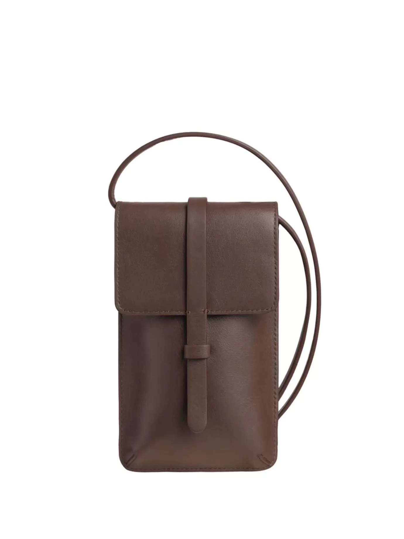 Femme Ines De La Fressange Paris Smartphone Bag Léonore cuir chocolat