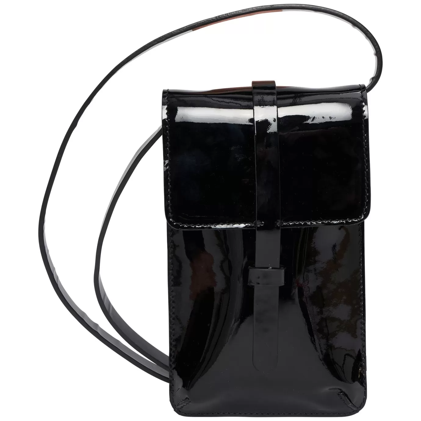 Femme Ines De La Fressange Paris Smartphone Bag Léonore cuir glacé noir