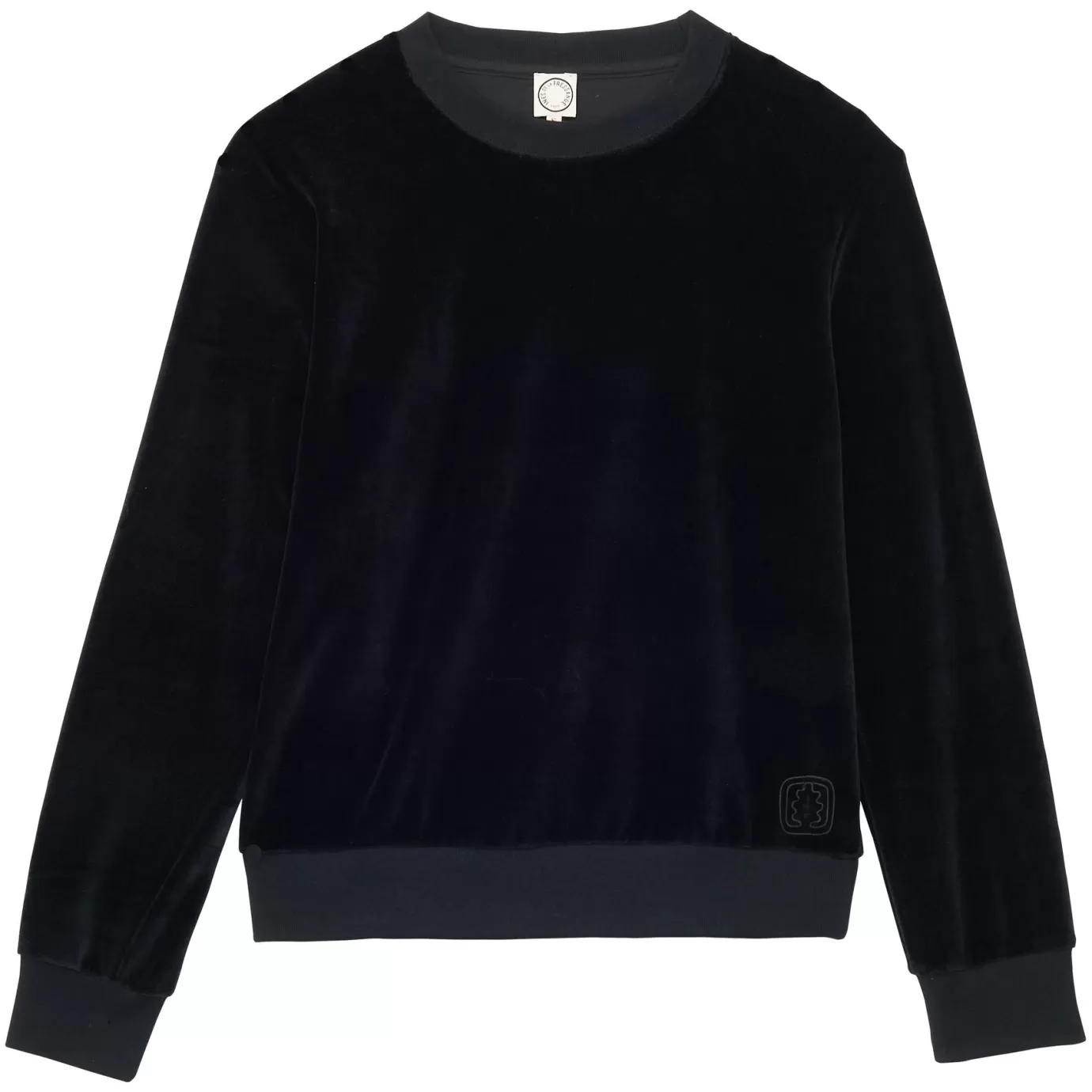 Ines De La Fressange Paris Sweat Mathilde en velours lisse noir