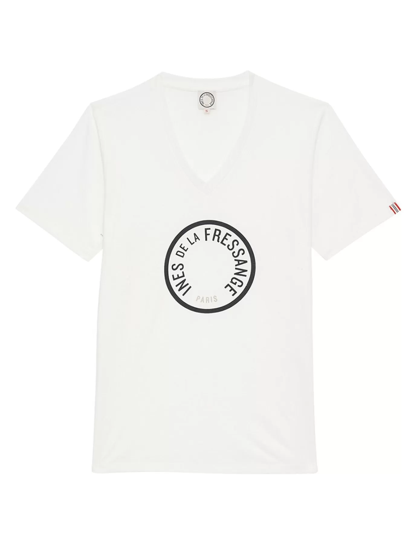 Ines De La Fressange Paris Tee Shirt Pia blanc logo noir