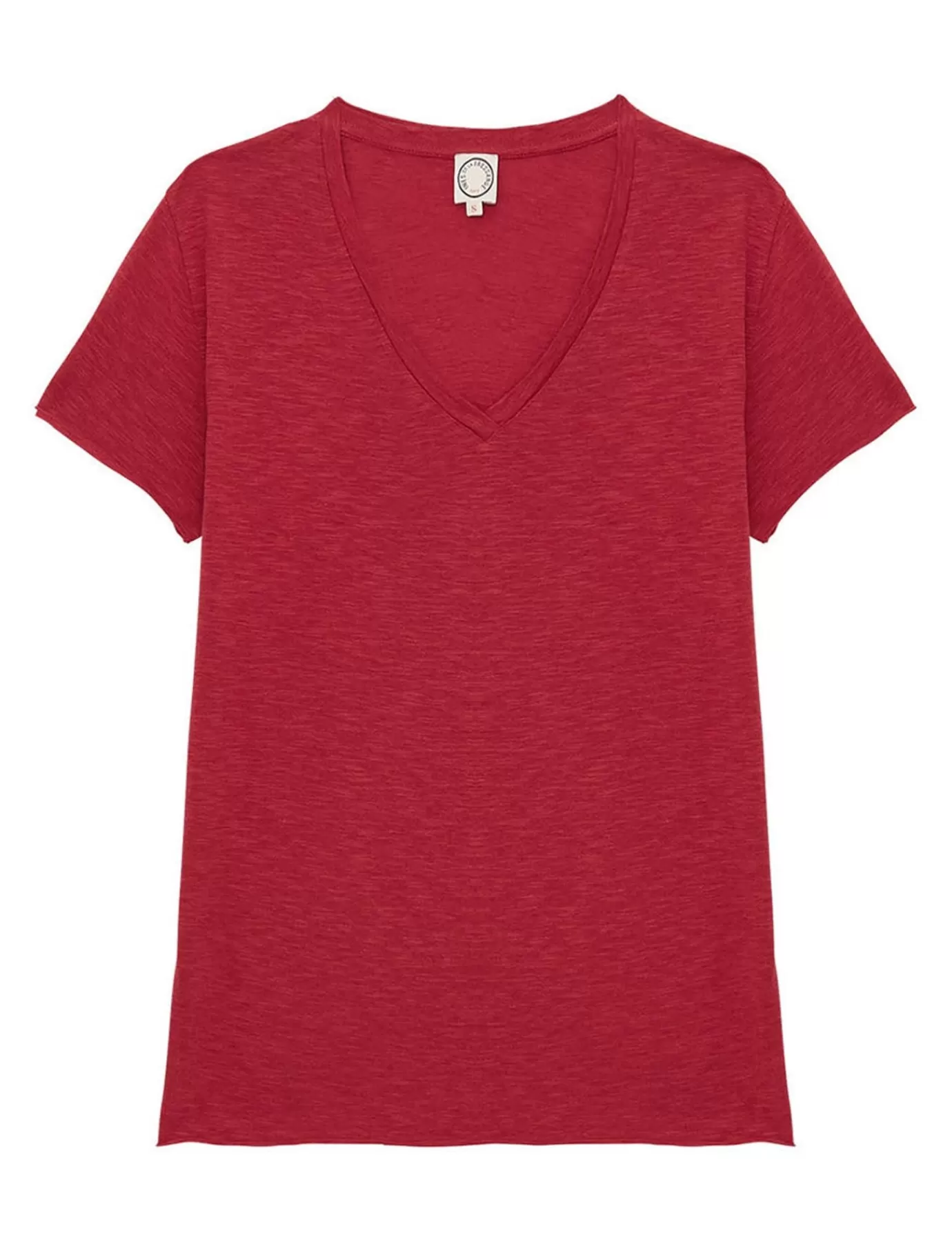 Ines De La Fressange Paris Tee-shirt Katalina col V Framboise