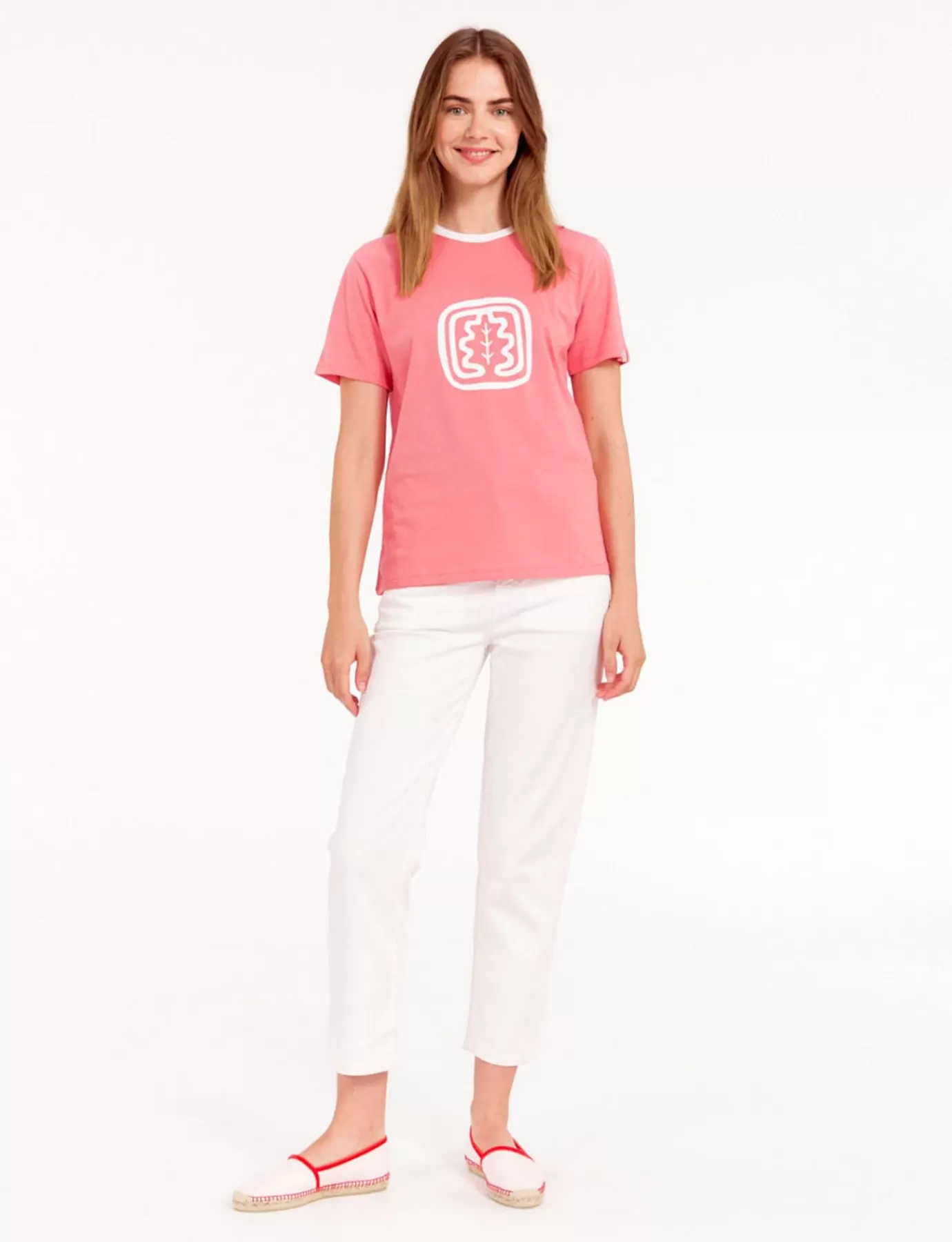 Ines De La Fressange Paris Tee-shirt Oscar col rond rose