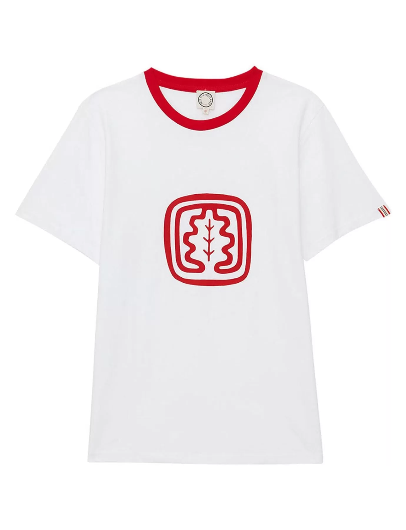 Ines De La Fressange Paris Tee-shirt Oscar col rond rouge