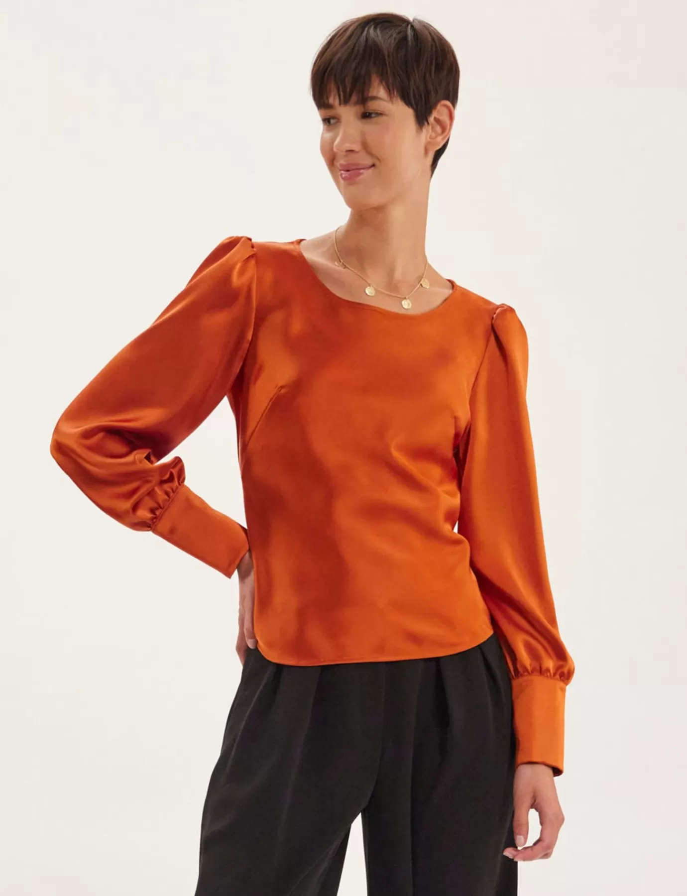 Ines De La Fressange Paris Top Theola orange brûlé