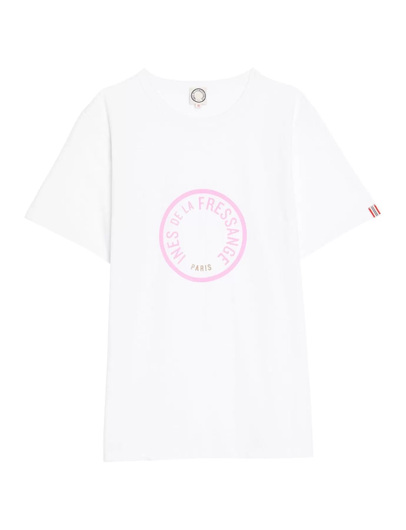 Ines De La Fressange Paris T-shirt Oscar blanc logo rose