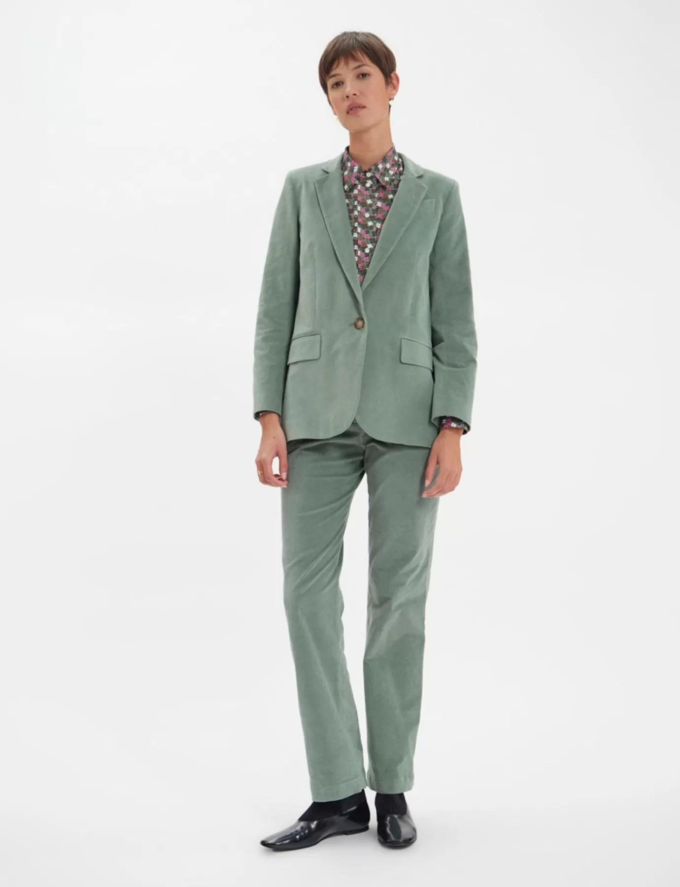 Ines De La Fressange Paris Veste Bruna vert-menthe